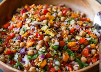 Mango Chickpea Salad (oil-free option)
