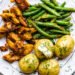 Vegan chicken dinner – Lazy Cat Kitchen