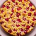 Vegan cheesecake with crumble topping