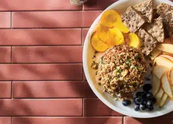 Cranberry Hummus Vegan Cheese Ball Recipe