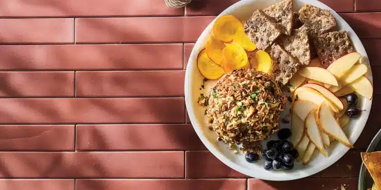 Cranberry Hummus Vegan Cheese Ball Recipe
