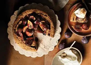 Vegan Apple Cake with Maple-Glazed Figs