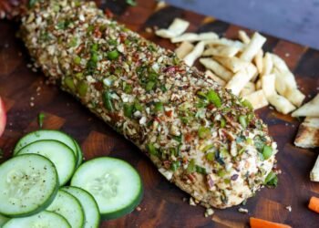 Holiday Vegan Cheese Log