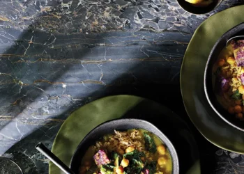 Purple Sweet Potato and Spinach Stew