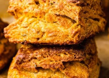 Vegan biscuits with miso and rosemary