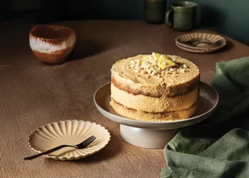 Banana Pineapple Cake with Macadamia Nuts