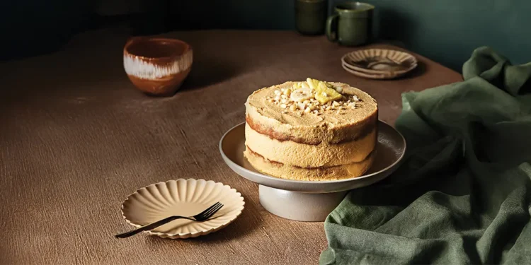Banana Pineapple Cake with Macadamia Nuts