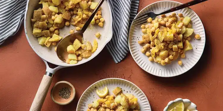Quick Curried Chickpeas and Potatoes Recipe