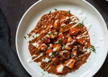 Paneer Ghee Roast with Roasted Vegetables