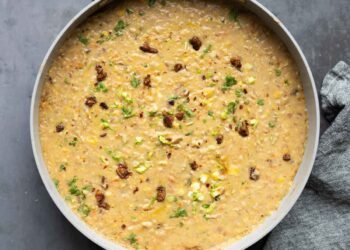 Creamy Corn Chowder with Smoky Tofu Bacony Bits