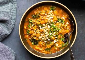 Western Indian-Inspired White Bean Sweet Potato Stew