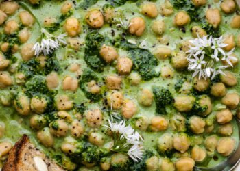 Wild garlic chickpea stew – Lazy Cat Kitchen