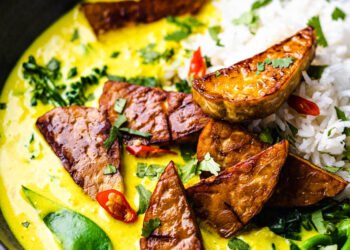Yellow curry with tempeh – Lazy Cat Kitchen