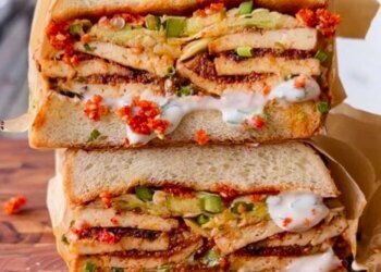 Roasted Garlic Coconut Tofu Sandwich