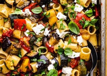 Roasted vegetable pasta – Lazy Cat Kitchen