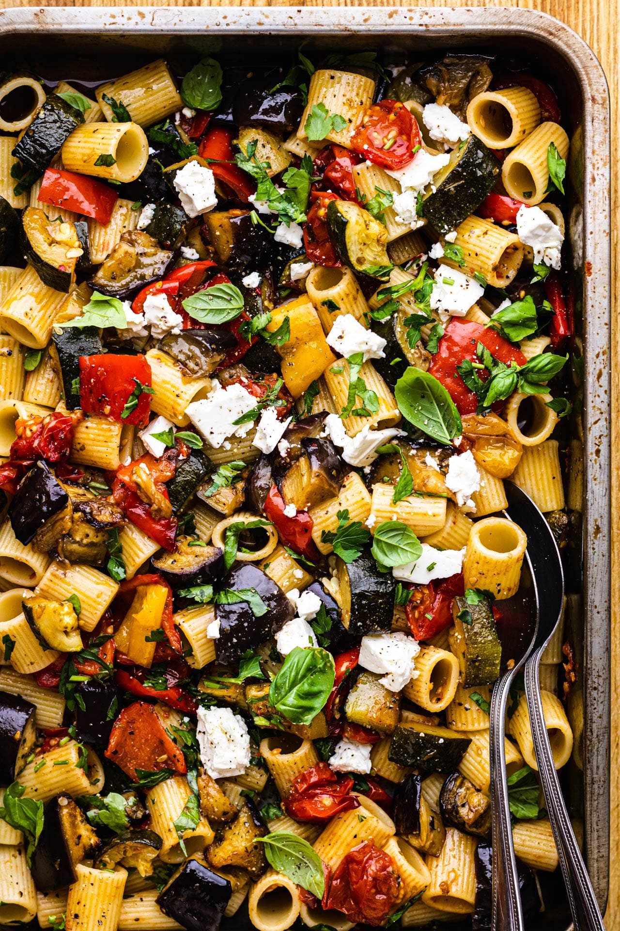 Roasted vegetable pasta – Lazy Cat Kitchen