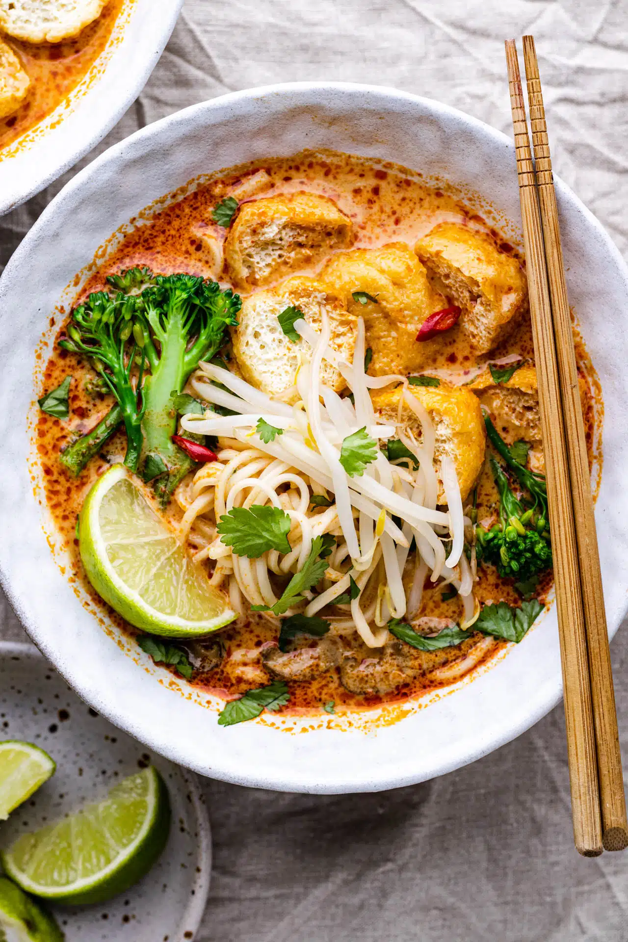 Thai red curry noodle soup