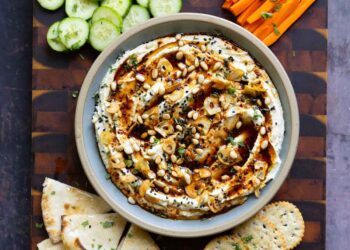 Creamy Whipped Tofu Feta with Smoky Hot “Honey”